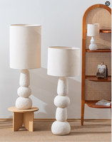 Lampe de table en céramique personnalisable au look vintage, salon, bureau, maison, hôtels, chambres à coucher, tables de nuit, style rétro nostalgique