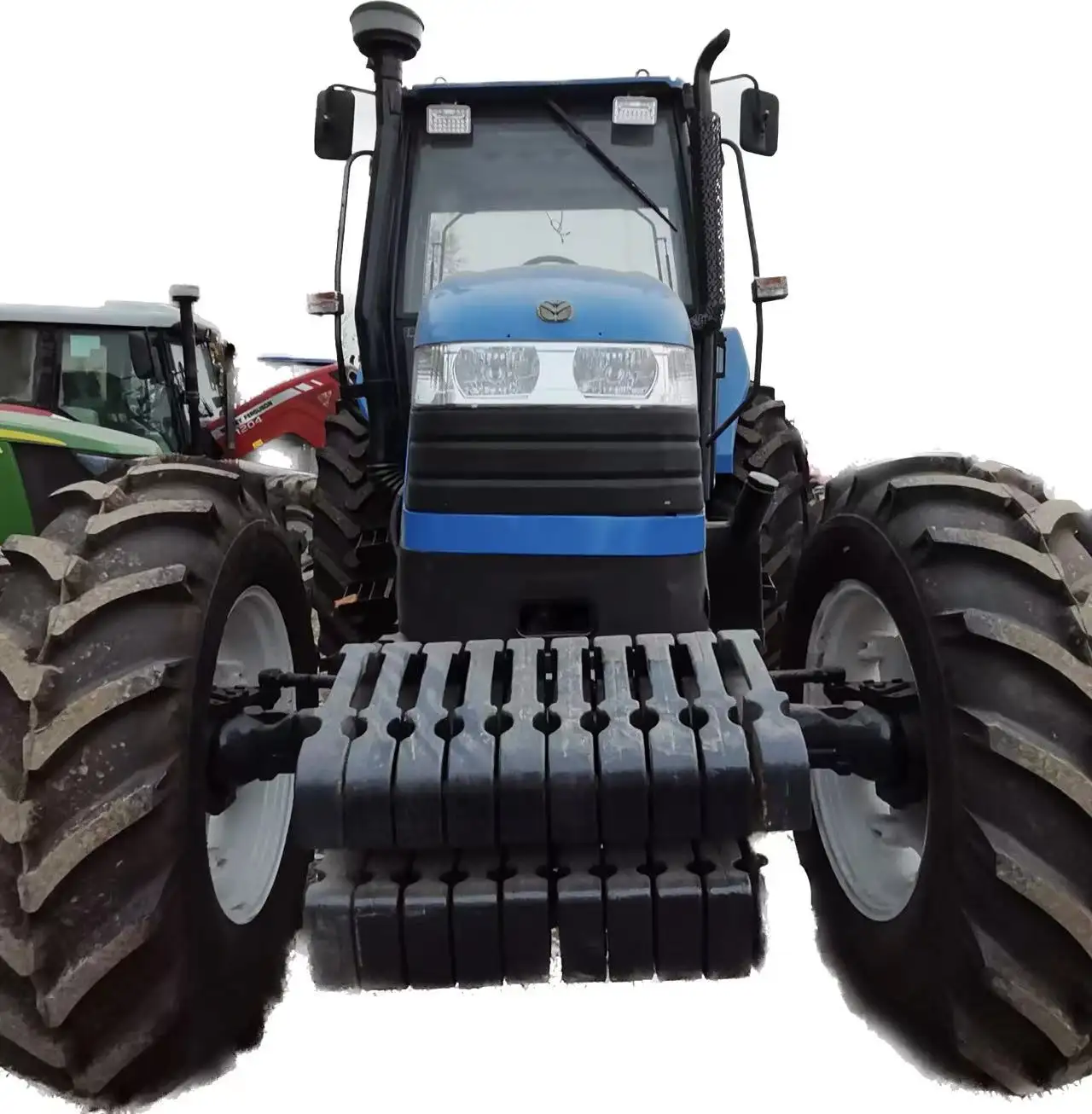 Tractores de ruedas de segunda mano new holland snh1204 120hp 4x4wd fiat, motor compacto pequeño, equipo de maquinaria agrícola, cargador frontal