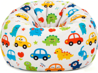Fauteuil de sol ergonomique en forme de pouf, en coton épais, avec housse douce et lavable, design portable et léger