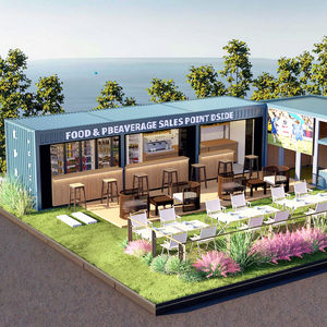 Piccolo Mini Container Prefabbricato Pieghevole a Due Piani Uso Negozio di Abbigliamento al Dettaglio Caffetteria Gelateria Ristorante con Design Bar - Product Image 3