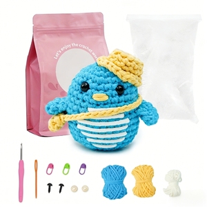 Kit de Crochet Amigurumi Pingouin en Peluche pour Débutants – Artisanat Textile Marin pour Noël, Idéal pour Adultes et Débutants - Product Image 3