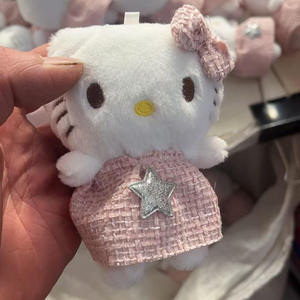 Pendentif en peluche Hello Kitty pour sacs de filles, petite poupée mignonne avec rembourrage en coton PP, porte-clés en peluche Hello Kitty, cadeau - Product Image 5