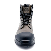 Chaussures de sécurité mi-montantes MaxiTough Factory antistatiques en cuir, résistantes à l'électricité, avec embout composite, pour homme et femme, pour le travail en forêt