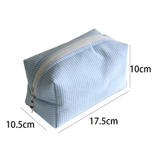 Trousse de Maquillage Matelassée en Coton Grande Capacité pour Femme, Sac Cosmétique Portable Douillet avec Fermeture Éclair, Étui à Motif Bonbon Mignon - Product Image 3