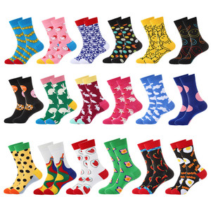 Personnalisé Drôle Sourire Lapin Nuage Nourriture Hommes <span class=keywords><strong>Chaussettes</strong></span> En Coton <span class=keywords><strong>Pas</strong></span> <span class=keywords><strong>Cher</strong></span> Équipage Charte Robe Casual <span class=keywords><strong>Fantaisie</strong></span> <span class=keywords><strong>Chaussettes</strong></span> Pour Hommes - Product Image 1