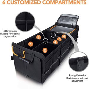 High Quality <b>Large</b> Capacity Foldable Luxury Car <b>Trunk</b> Organizer Cooler Bag Multifunction Custom Portable <b>Storage</b> 1680D Polyester - Product Image 3