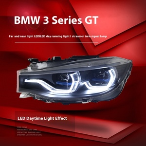 ไฟหน้ารถยนต์สำหรับ F34 ซีรีส์ 3 แบบ LED ปี 2013-2020 พร้อมไฟ DRL ไฟเลี้ยว อุปกรณ์เสริมสำหรับตกแต่ง ชุดไฟหน้าครึ่งดวง - Product Image 3