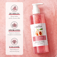 Vente en gros SADOER Lotion de bain pour soin de la peau gel douche éclaircissant à la pêche pour gel douche exfoliant pour le corps