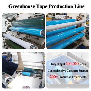 Heavy Duty PE Serre Couverture En Plastique Tous Temps Bleu Clair Résistant Aux UV Étanche Réparation Agricole Transparent Fix Tape - Product Image 3