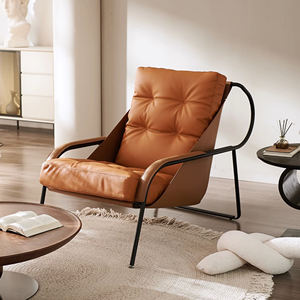 كرسي أريكة من الجلد الفردي الحديث للمنزل لغرفة المعيشة مصاحب للدراسة ولسان قراءة البجع تصميم بون - Product Image 2