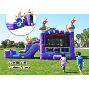 Château plein d'entrain gonflable commercial 31x13x15ft Bounce House Double Slide Combo Bounc Jump Hous avec ventilateur pour location de fête d'enfants - Product Image 1