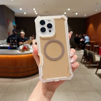 Coque de téléphone magnétique antichoc 2-en-1 scintillante et colorée pour iPhone 17 Pro Max, compatible également avec iPhone 16, 15, 14, 13, 12