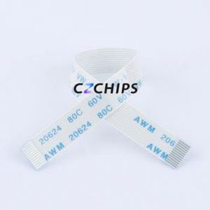 FFC-0.5-12P-100mm FFC Cable (Flexible Flat Cable) P=0.5mm Connector 12P 0.5mm 0.3mm Non-Inverting - Product Image 1