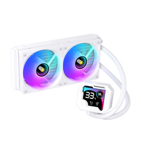 Refroidisseur de processeur liquide pour PC de jeu ARGB, refroidissement par eau pour processeur, affichage numérique segmenté de style nouveau 2026, vente en gros, 360 mm