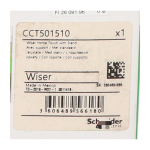 Eléctrico CCT501510 Wiser HomeTouch Con Soporte NUEVO NFP Sellado - Product Image 2