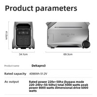 ECOFLOW Delta Pro 3 (CN) Stasiun Daya Portabel Pengisian Cepat untuk Luar Ruangan, Output 4000W, Kapasitas 4096Wh, Daya Tinggi 220V untuk Berkemah