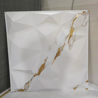 Panel/Stiker Dinding PVC 3D Bentuk Berlian Modern Tahan Air Warna Hitam Doff untuk Dekorasi Dinding Ruang Tamu Kamar Tidur