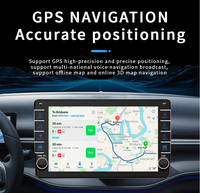 Autoradio Android Hongrui T100 2+32 Go universel 10,1 pouces avec double bouton, GPS, FM, Carplay, écran tactile et lecteur DVD