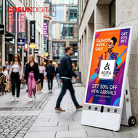 Afficheur LED sur pied pour intérieur, écran numérique léger, fonctionnement stable pour la publicité en vitrine et dans les halls d'entrée