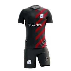 Schwarz jersey schöne trainingsanzüge amerikanischen fußball uniformen sublimation fußball kit