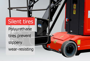 Cesta giratoria de 8M, 10M, 11M, plataforma de elevación de trabajo aéreo eléctrico, elevador de pluma de araña con orugas ajustable - Product Image 5