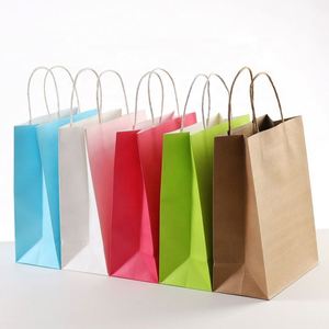 2022 New Promotion Kraft Zipper Bag Brown Babyshark Kraft Paper Party Bags - Product Image 2
