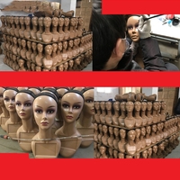 Tête de Mannequin Réaliste Beauté Européenne, Accessoires de Présentation pour Foulards, Chapeaux et Perruques