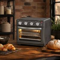Four à convection multifonction en acier inoxydable, sans huile, grande capacité, pour friture à air, cuisson, grillade et rôtisserie