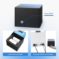 Imprimante thermique de reçus Z58-II 58 mm avec câble Ethernet vers série, compatible avec les imprimantes de point de vente et les compteurs de billets