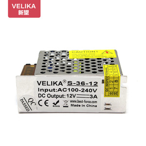 <b>12V</b> 3A 36W <b>Switching</b> Power Supply Single Output For LED Strip Surveillance Security Indoor Use Natural Cooling Protection - Product Image 2