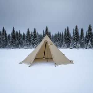 Tente Tipi d'hiver pour 4 à 6 personnes, toile imperméable, trou pour poêle, abri de randonnée et de camping 4 saisons - Product Image 2