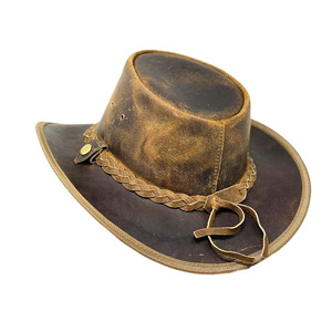 Sombreros de Cuero PU Personalizados al por Mayor para Hombre, Estilo Occidental a la Moda, Personalizables, de Secado Rápido, Transpirables, para Montar a Caballo al Aire Libre - Product Image 4