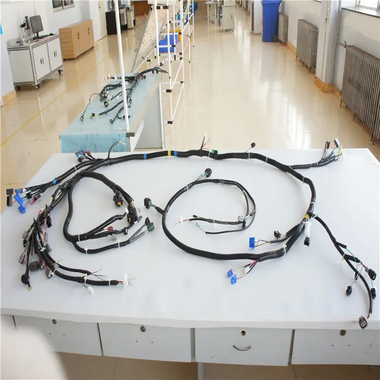 custom machinery wire harness cable assembly for Komatsu Doosan