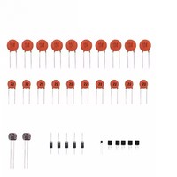 Kit de composants électroniques pour débutants, projet de bricolage, condensateurs et résistances courants, condensateurs, plaque d'expérimentation à 830 trous