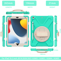 Sağlam Kickstand silikon darbeye dayanıklı Tablet kapak için iPad 10.2 inç 7/8/9 Gen durumlarda