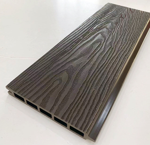 Fornitura di fabbrica di sicurezza 3D goffrato WPC giardino composito pannello di recinzione UV in metallo di plastica per esterni in legno scherma pannelli di parete - Product Image 4