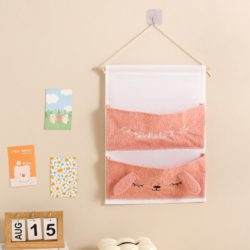 Pink Fleece Hanging Bag [Washable]