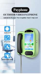 Station de ligne terrestre murale RJ45 POE Power à environnement difficile Téléphones PSTN/GSM ATEX avec haut-parleur Public Payphone - Product Image 2