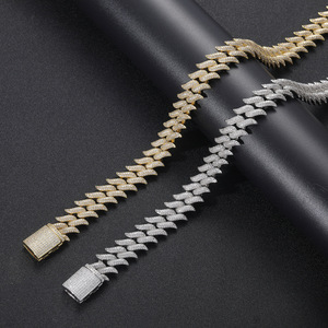 Cadenas Cubanas, Collar Cubano de Espinas Cortas Estilo Hip Hop para Hombre, Joyería Punk, Pulsera, Collar Lijing de Moda Tanjing - Product Image 2