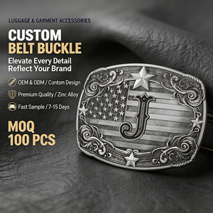 Boucle de ceinture vintage western en gros, personnalisable, en alliage de zinc, pour hommes et femmes, compatible avec diverses largeurs de ceintures en cuir - Product Image 1