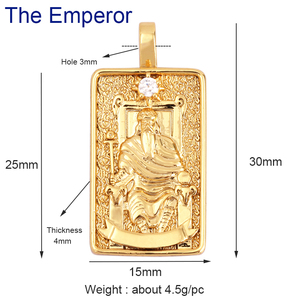 <span class=keywords><strong>Tarot</strong></span> Cards Charm Pendant ,2021 New 18K Real Gold Plated DIY Jewelry Accessories para pulseras Collares Making M06 - Product Image 6
