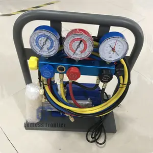 Manómetro múltiple de servicio de carga de refrigeración, conjunto de manómetro de diagnóstico A/c