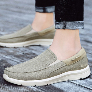 Zapatos casuales de hombre a la moda con suela plana de lona, cómodos para caminar, ideales para hombres que no les gusta hacer esfuerzo. Zapatos de lona a la moda. - Product Image 4