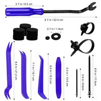 Kit de 1570 attaches de retenue automobiles, clips de carrosserie et de garde-boue en nylon, attaches en plastique OLIVER, fixation par clip, bleu