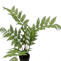 Fougère artificielle à fils dorés, plante verte d'intérieur, décoration de jardin, plante en pot, décoration douce et aménagement paysager
