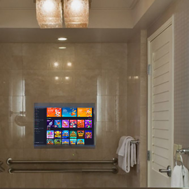 55 Inch Android 9.0 Smart LED TV with IP66 Waterproof Rating for Bathroom Use