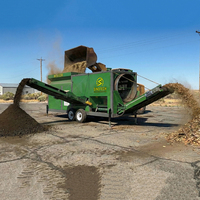 Cribleur mobile WTS1230 avec moteur et roulement pour terre, sable, gravier, compost, copeaux de bois