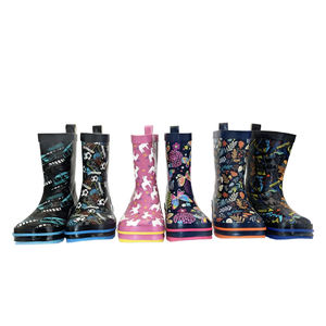 Bottes <span class=keywords><strong>de</strong></span> <span class=keywords><strong>pluie</strong></span> imperméables pour enfants, motif dinosaure <span class=keywords><strong>de</strong></span> dessin animé, antidérapantes, en caoutchouc EVA, pour garçons, faible MOQ - Product Image 2