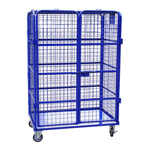 Magazijn Opvouwbare Logistieke Omzet Vracht Bewegende 4 Deurs Metalen Roll Container <span class=keywords><strong>Trolley</strong></span> - Product Image 3