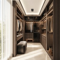 Armario de Madera Personalizado, Sistema de Armario Moderno, Almirah de Madera Sólida, Muebles de Dormitorio, Armario Vestidor con Cajones